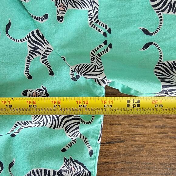 Nick & Nora Pajamas Zebras Mint Green Sz XL Lightweight 100% Cotton Sleepwear - Picture 6 of 13